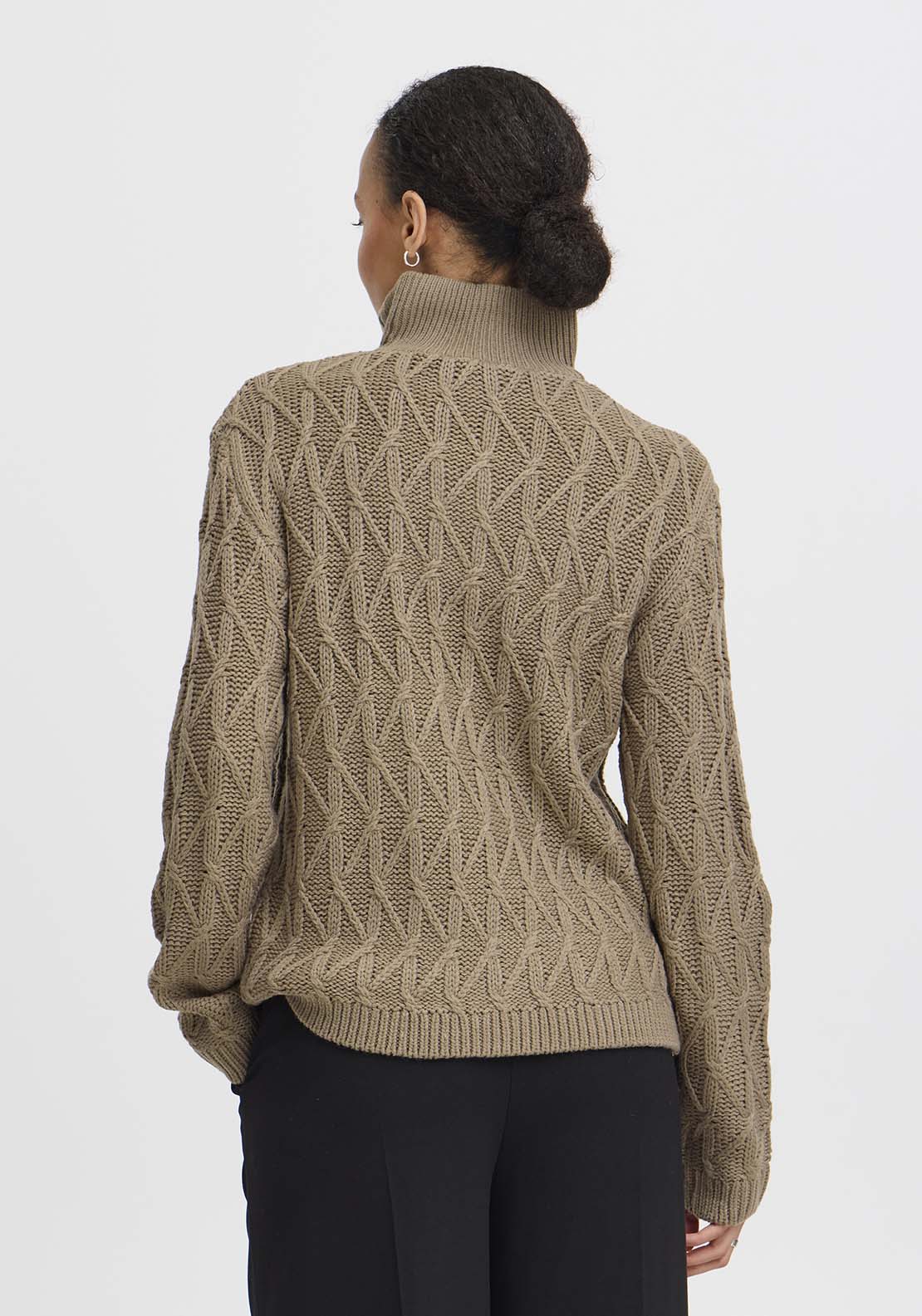 B Young Otinka Half Zip Jumper - Walnut 4 Shaws Department Stores