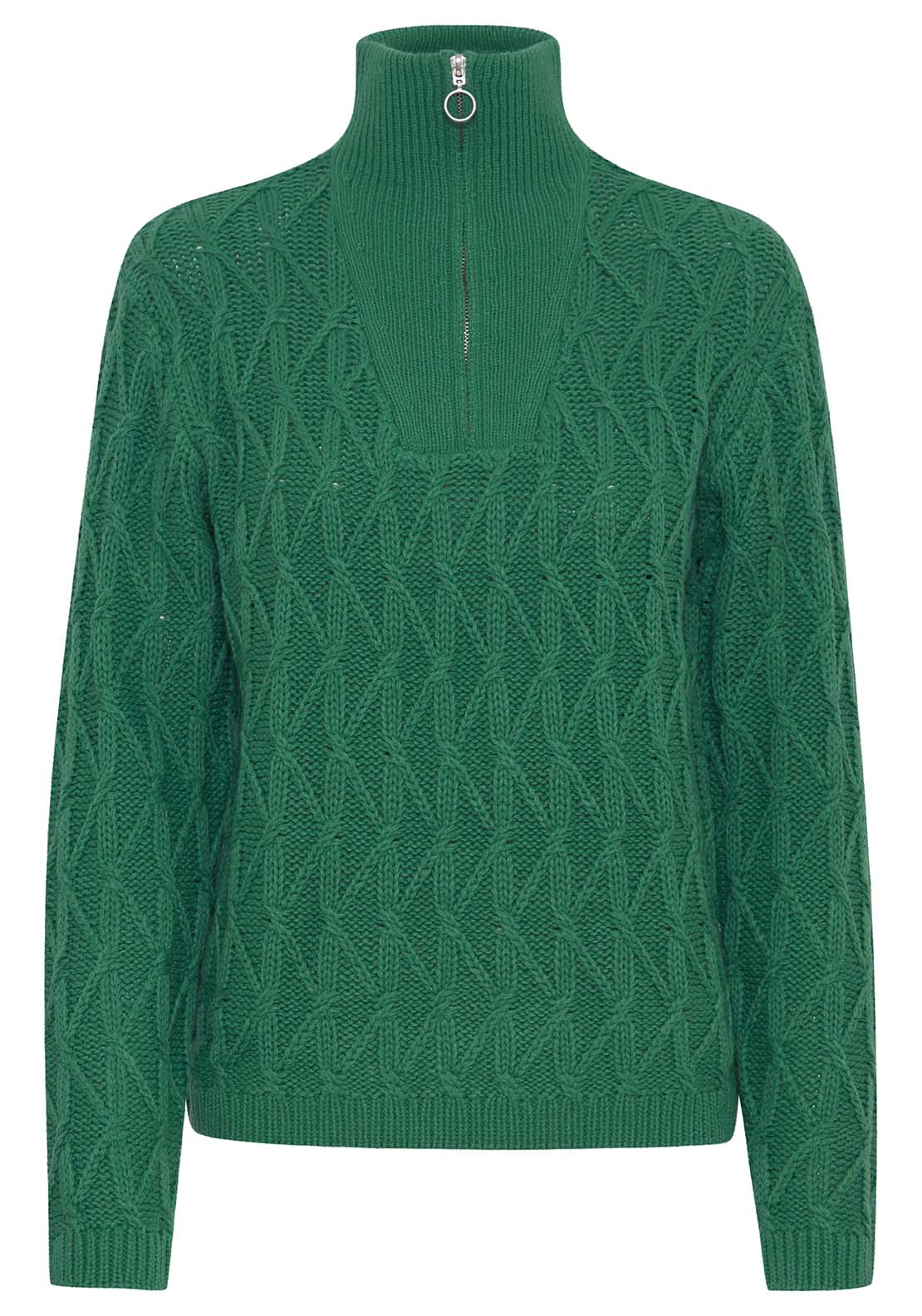 B Young Otinka Half Zip Jumper - Foliage Green 1 Shaws Department Stores