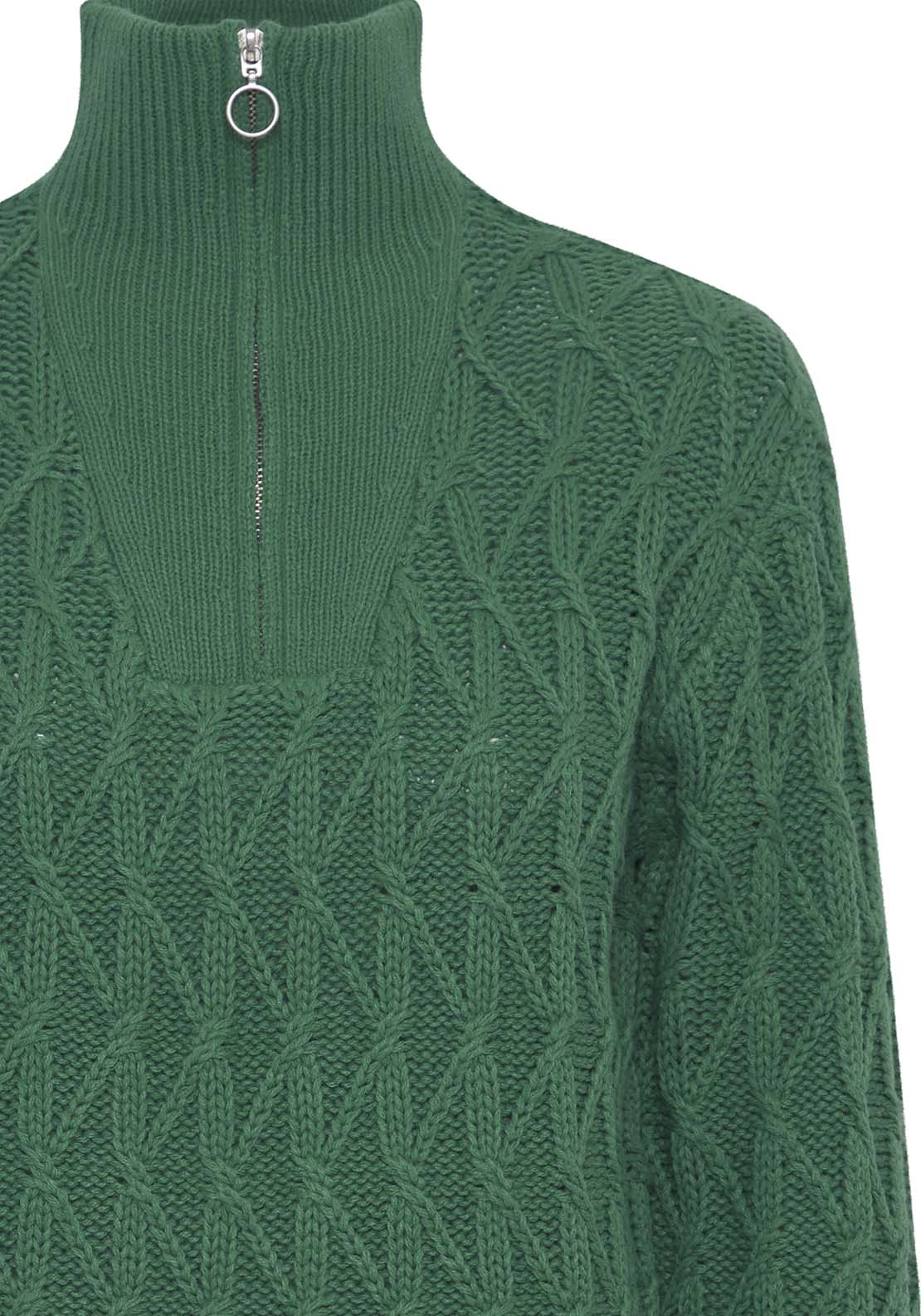 B Young Otinka Half Zip Jumper - Foliage Green 2 Shaws Department Stores