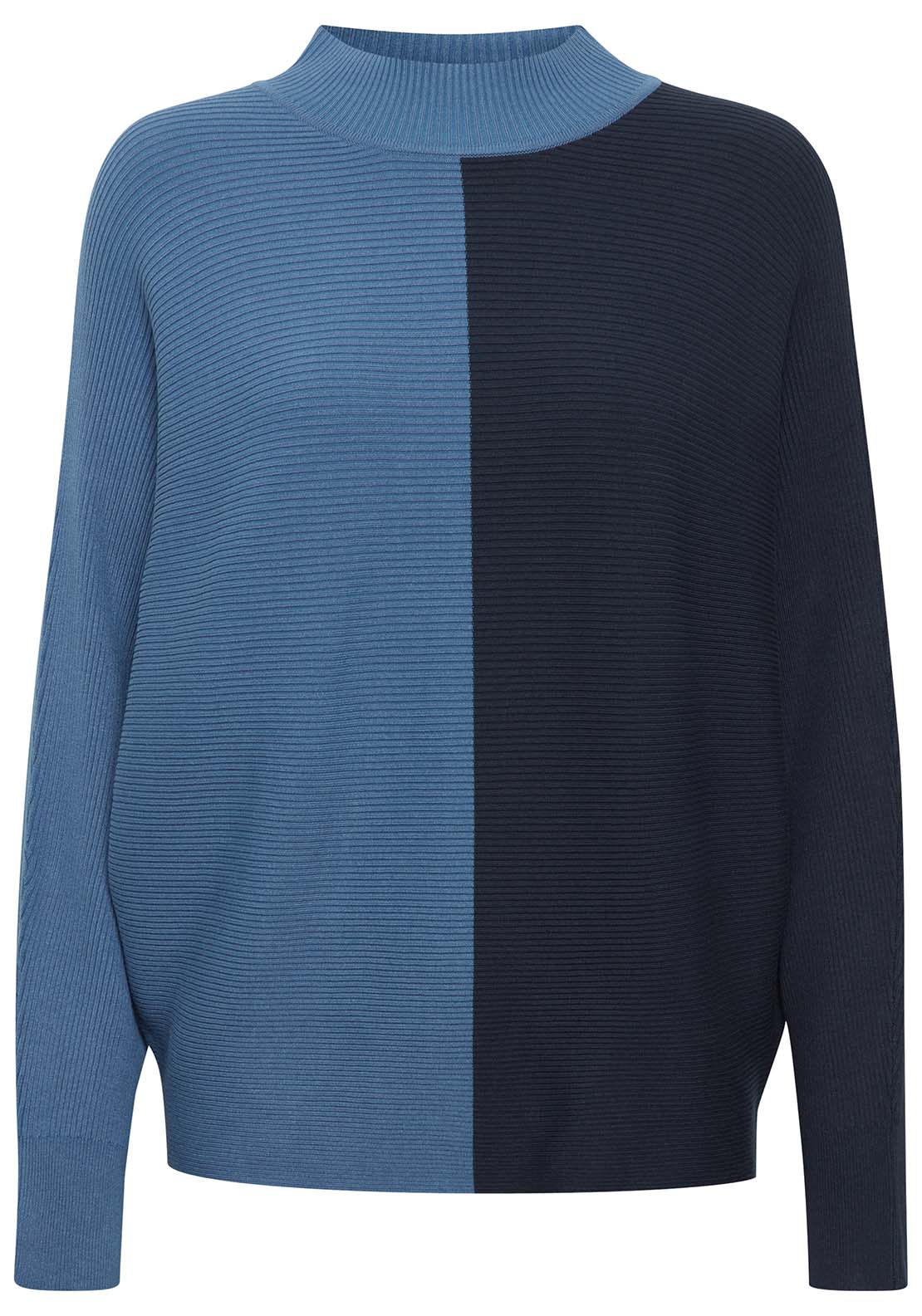 B Young Morla Rib Jumper - Blue Horizon Mix 6 Shaws Department Stores