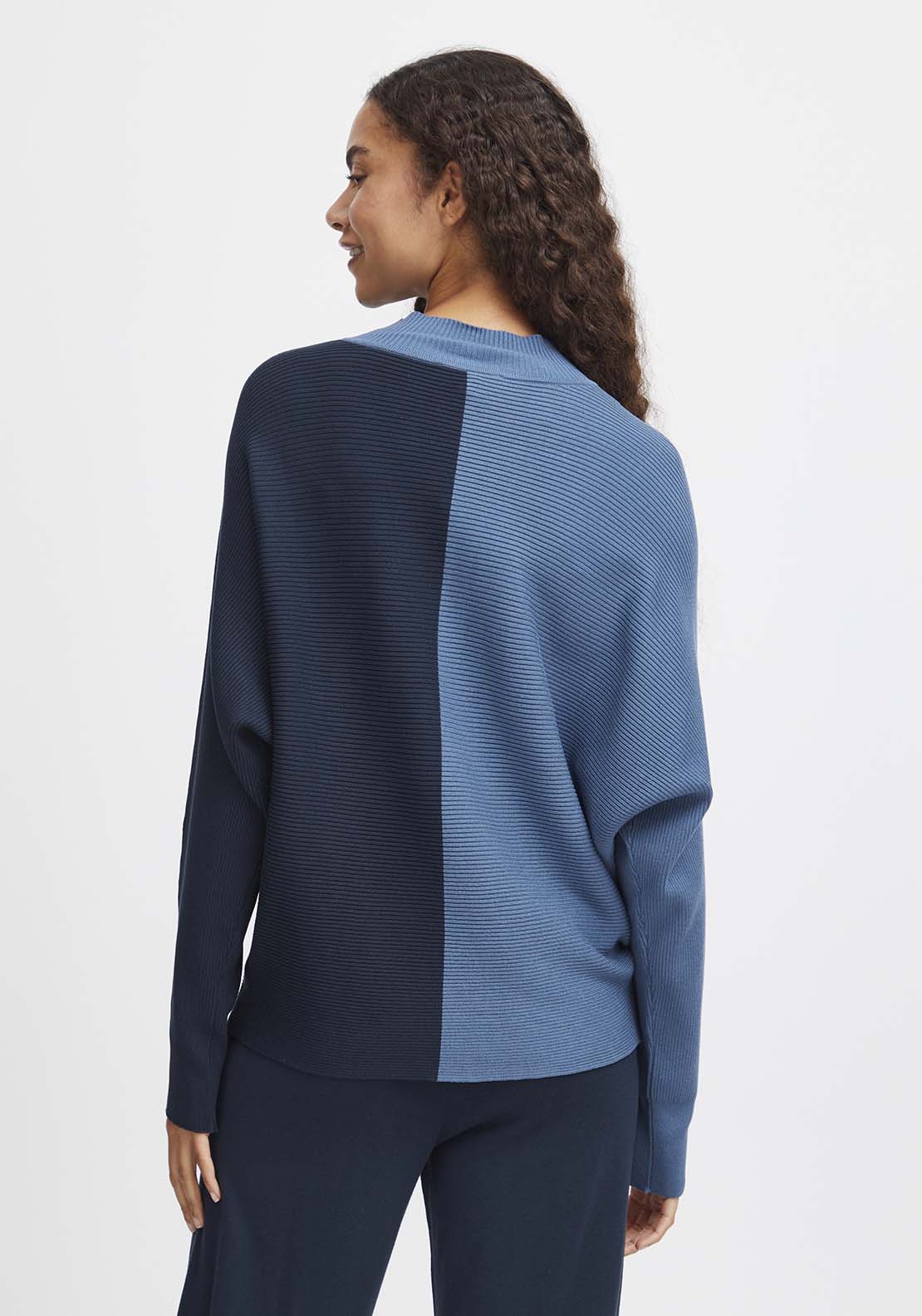 B Young Morla Rib Jumper - Blue Horizon Mix 4 Shaws Department Stores
