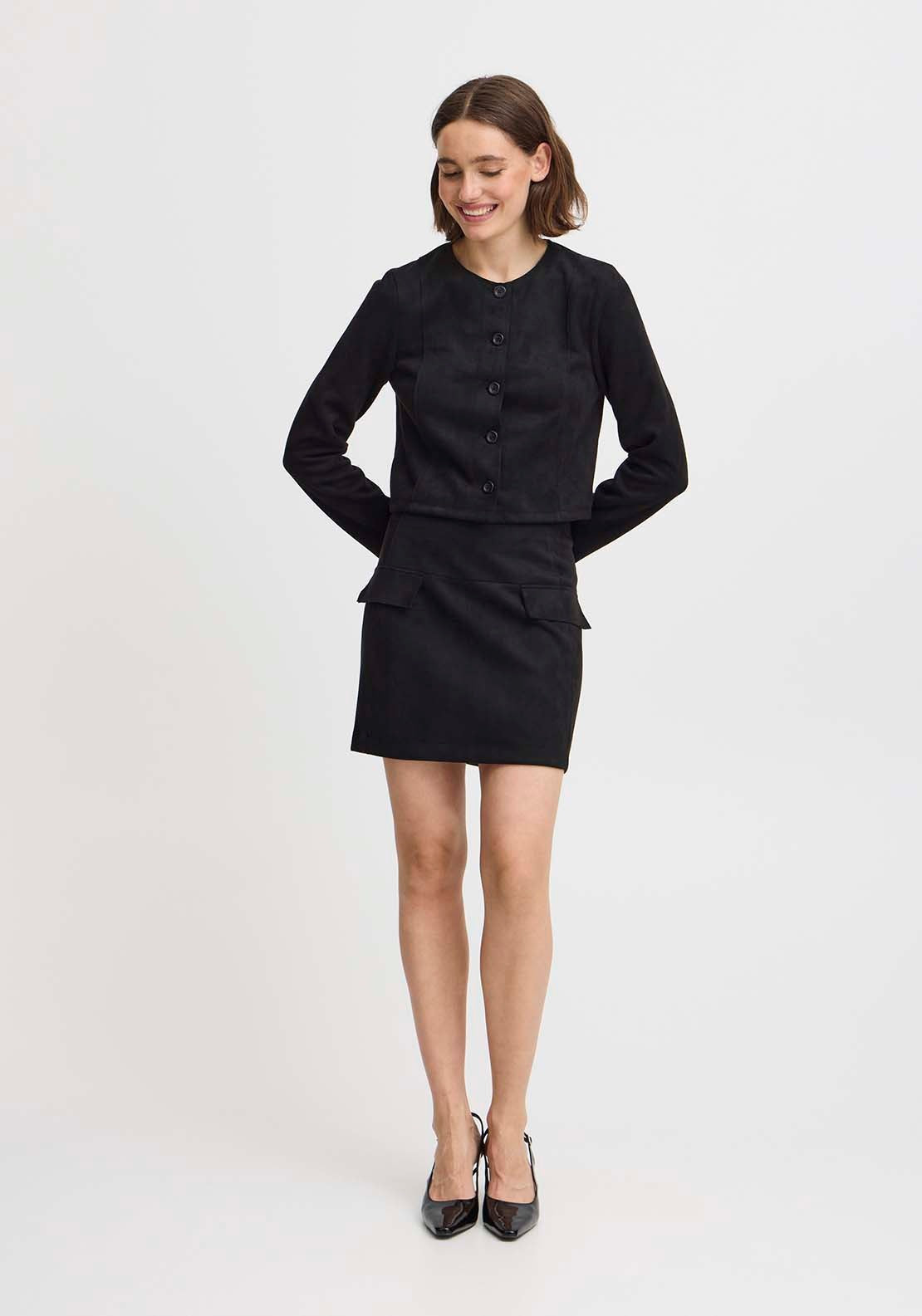 B Young Tomira Short Skirt - Black 1 Shaws Department Stores