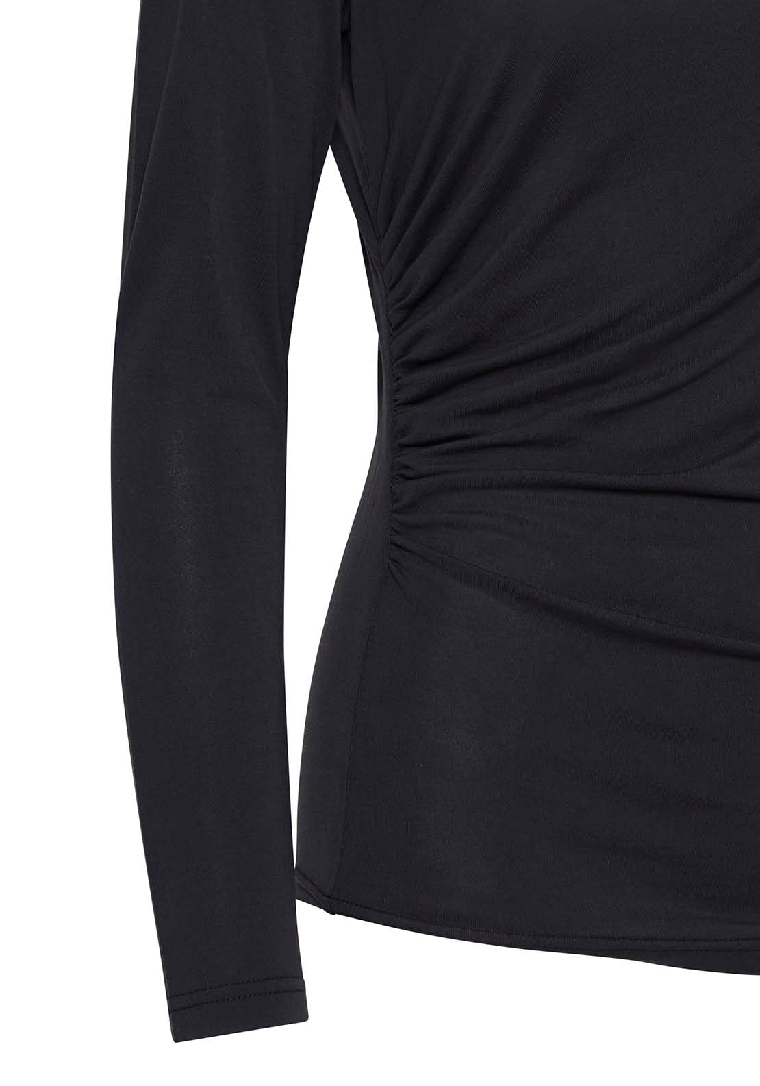B Young Perl Drape T-Shirt - Black 3 Shaws Department Stores