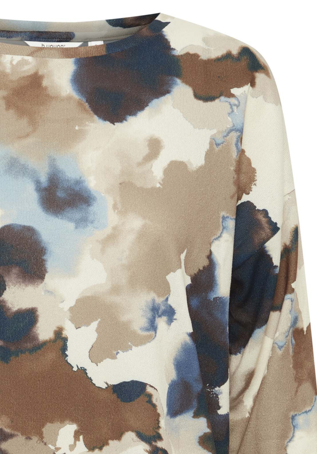B Young Pieta Crew T-Shirt - Birch Watercolor Mix 5 Shaws Department Stores