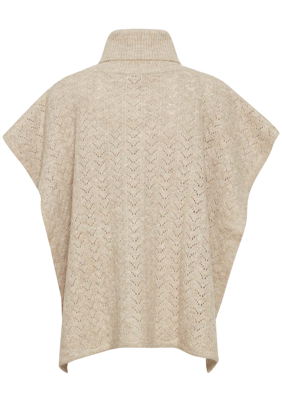 B Young Viksi Poncho - Cement Melange 3 Shaws Department Stores
