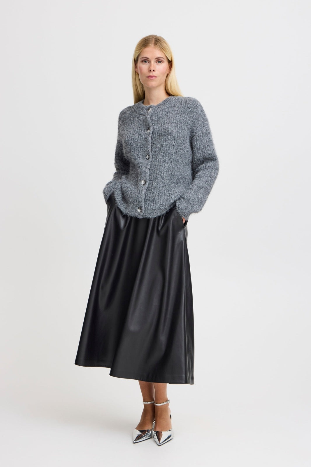 B Young Dasama Full Casual Skirt - Black 1 Shaws Department Stores