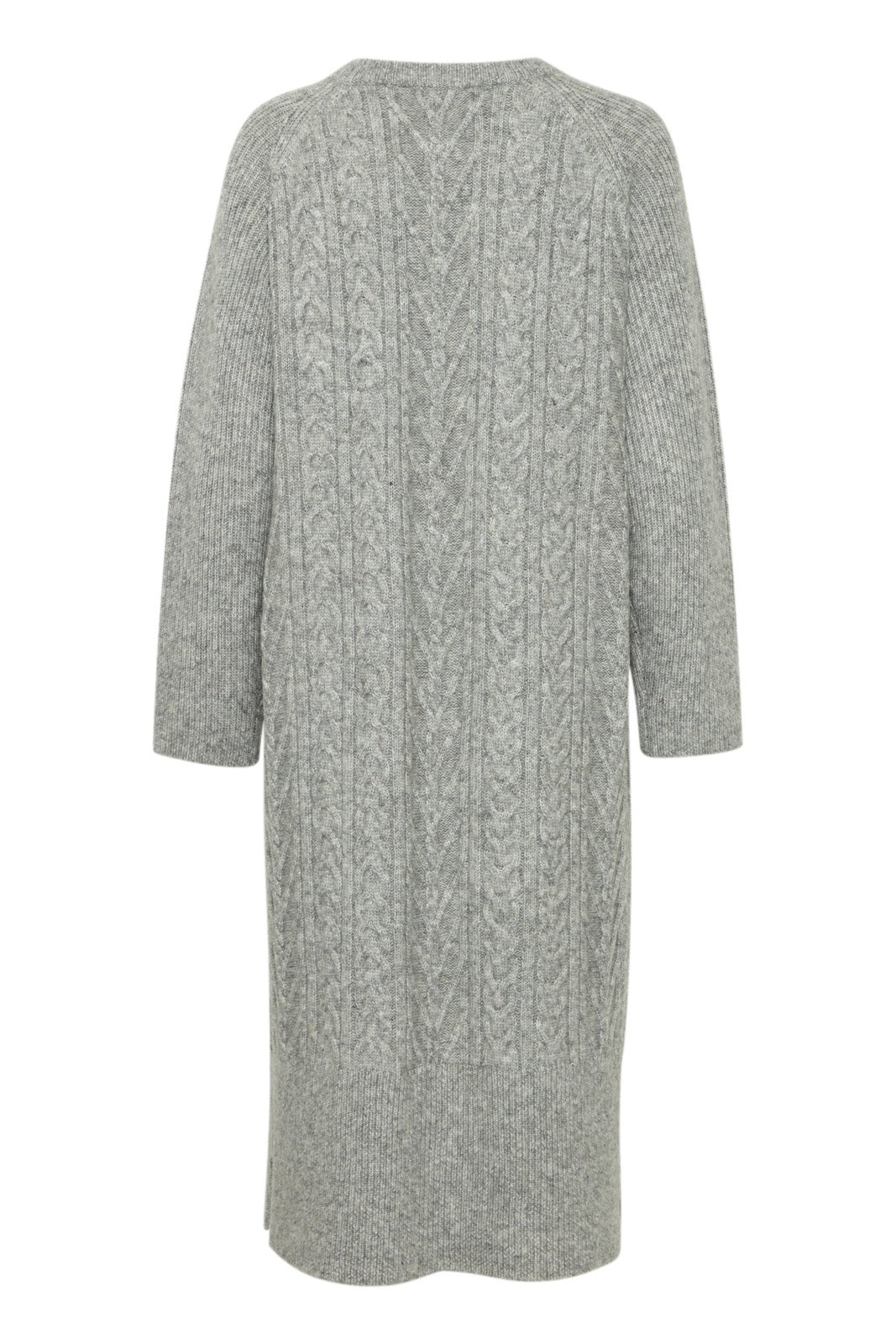 B Young Knit Cardigan - Mid Grey Melange 3 Shaws Department Stores