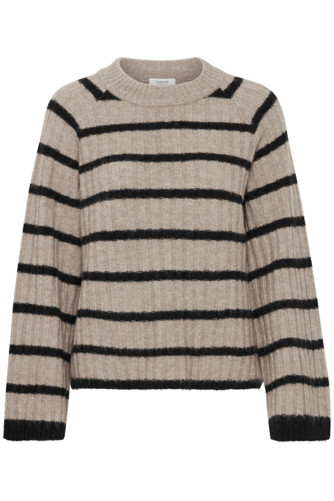 B Young Marianne Knit Jumper - String Mix 6 Shaws Department Stores