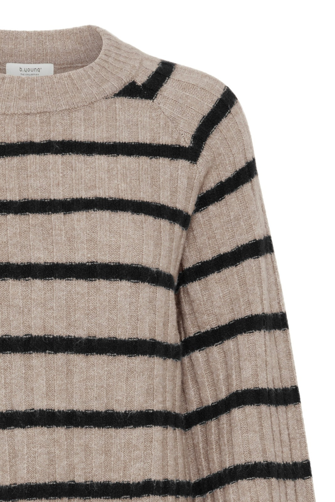 B Young Marianne Knit Jumper - String Mix 8 Shaws Department Stores
