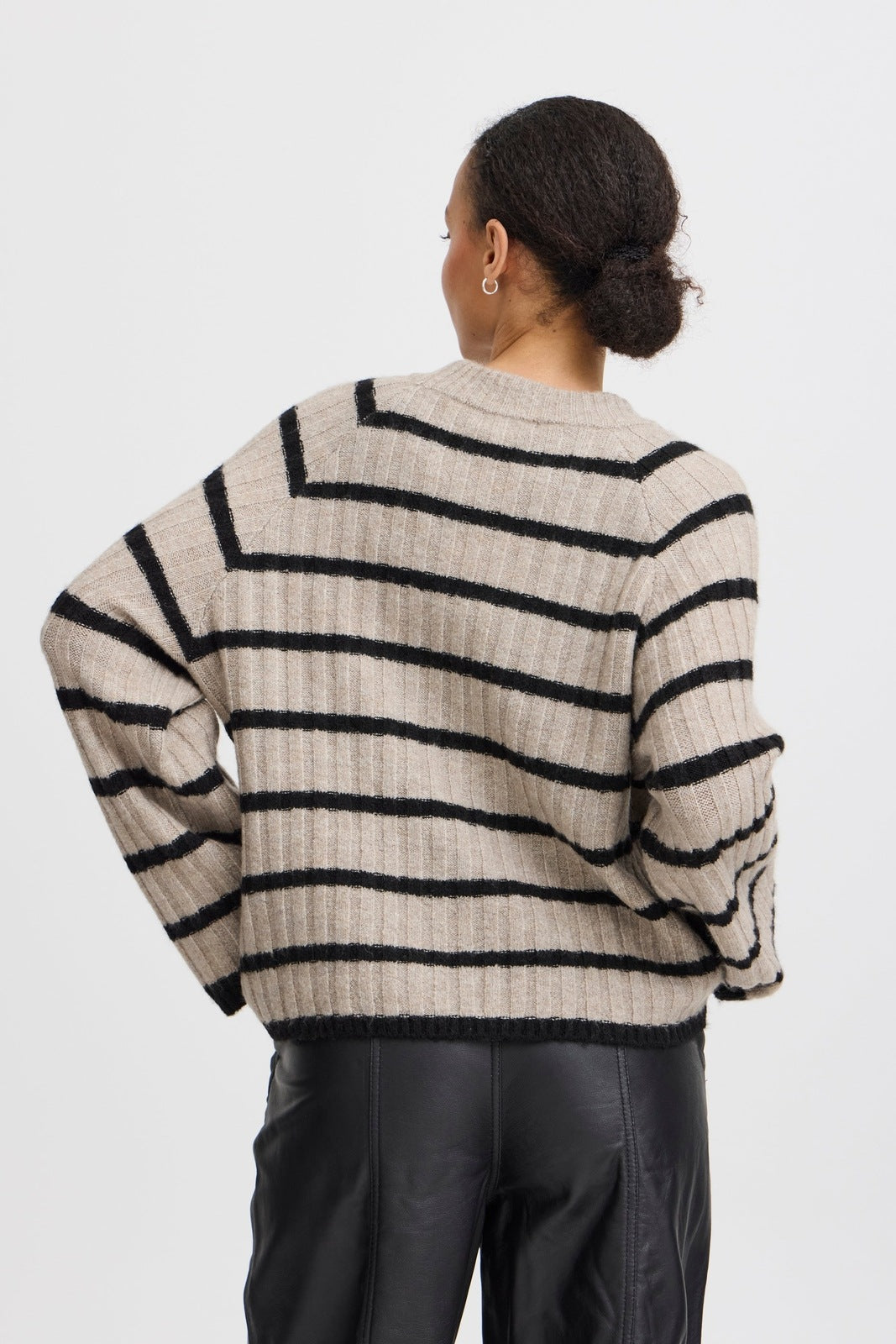 B Young Marianne Knit Jumper - String Mix 4 Shaws Department Stores