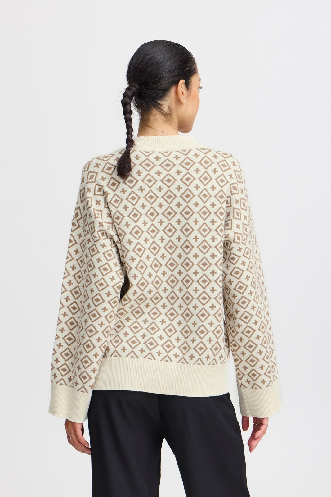 B Young Miran Knit Jumper - Sepia Tint Mix 2 Shaws Department Stores