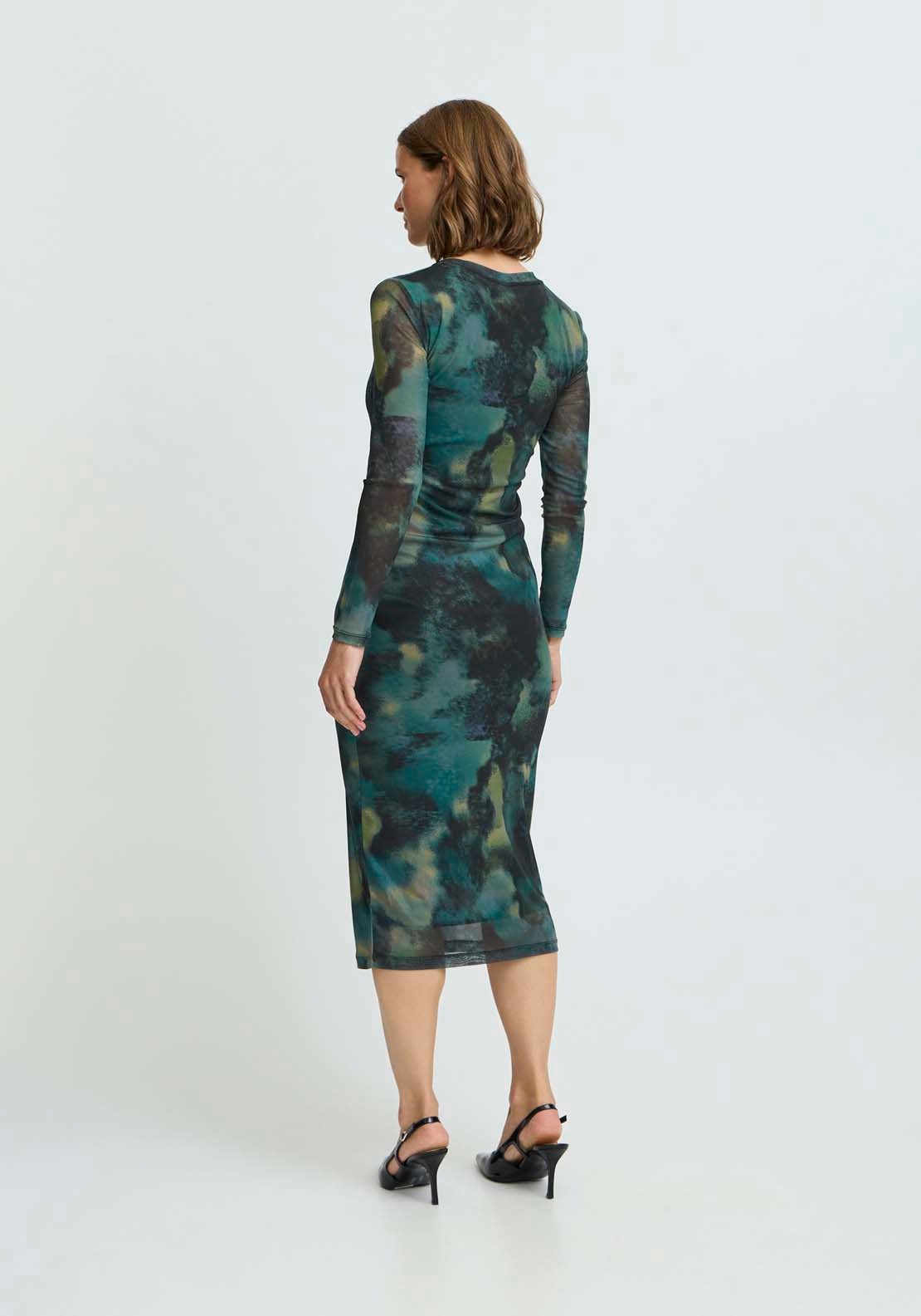 B Young Paloma Mesh Jersey Dress - Birch Blur Mix 3 Shaws Department Stores