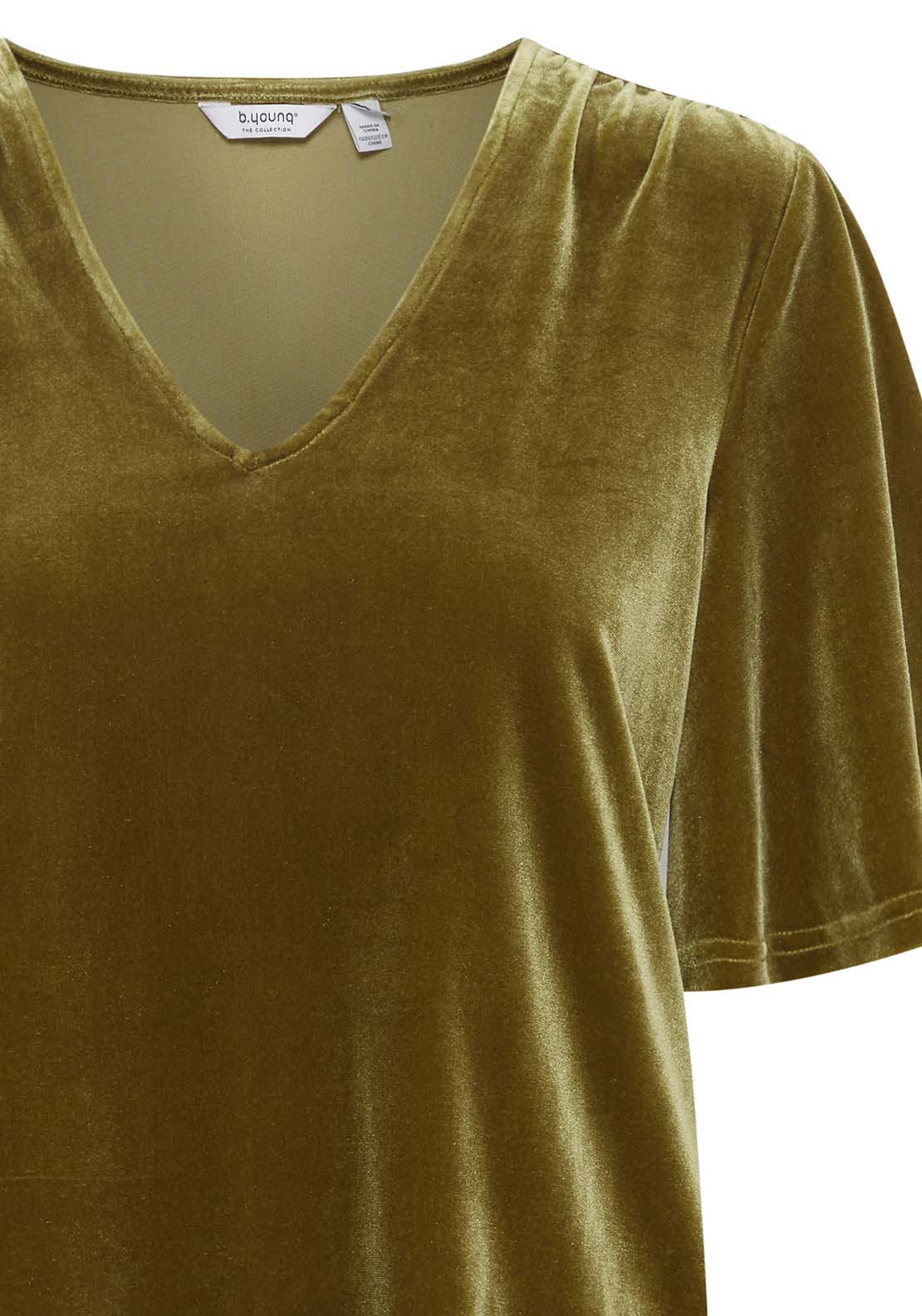 B Young Perlina Top - Fir Green 3 Shaws Department Stores