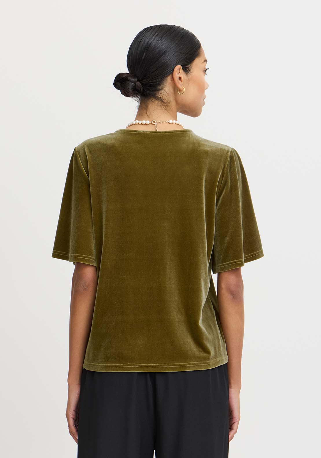B Young Perlina Top - Fir Green 5 Shaws Department Stores