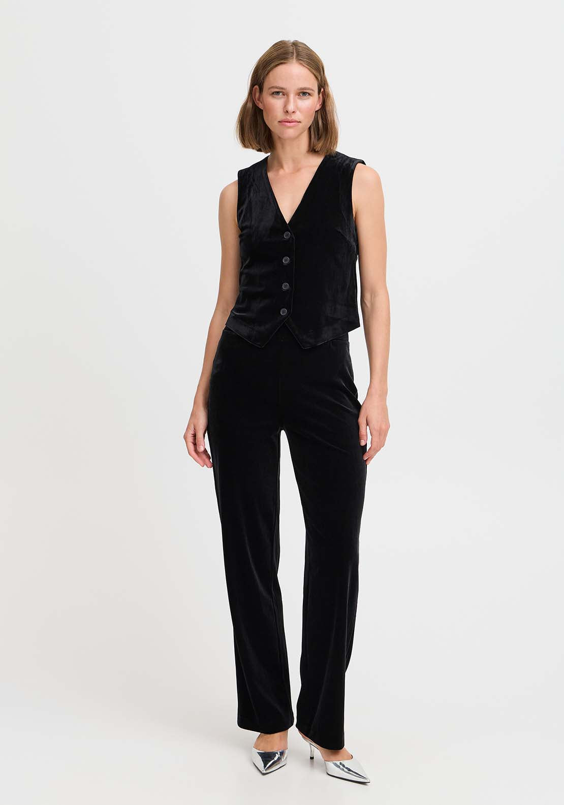 B Young Perlina Vest - Black 3 Shaws Department Stores