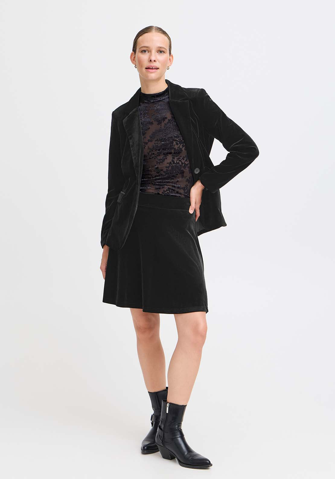 B Young Perlina Skirt - Black 1 Shaws Department Stores