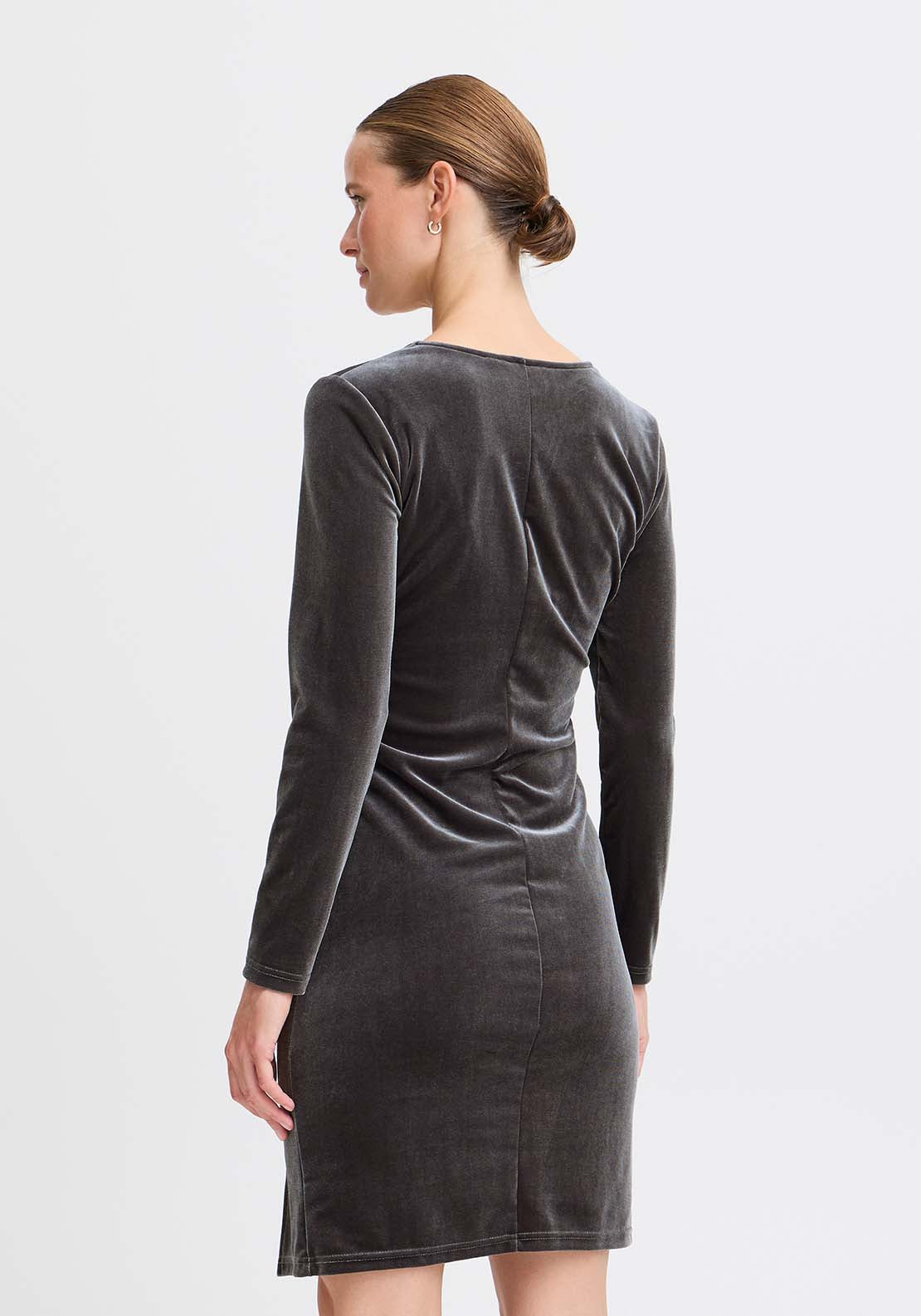 B Young Perlina Wrap Dress - Asphalt 5 Shaws Department Stores