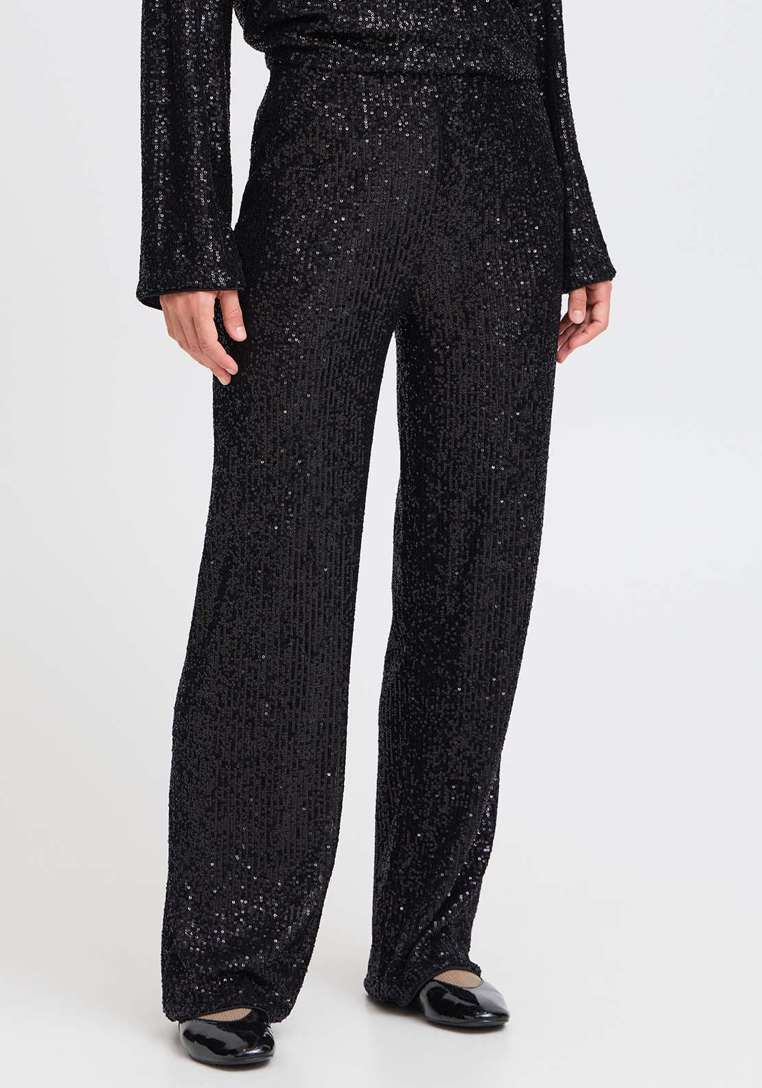 B Young Solia Trousers - Black 2 Shaws Department Stores
