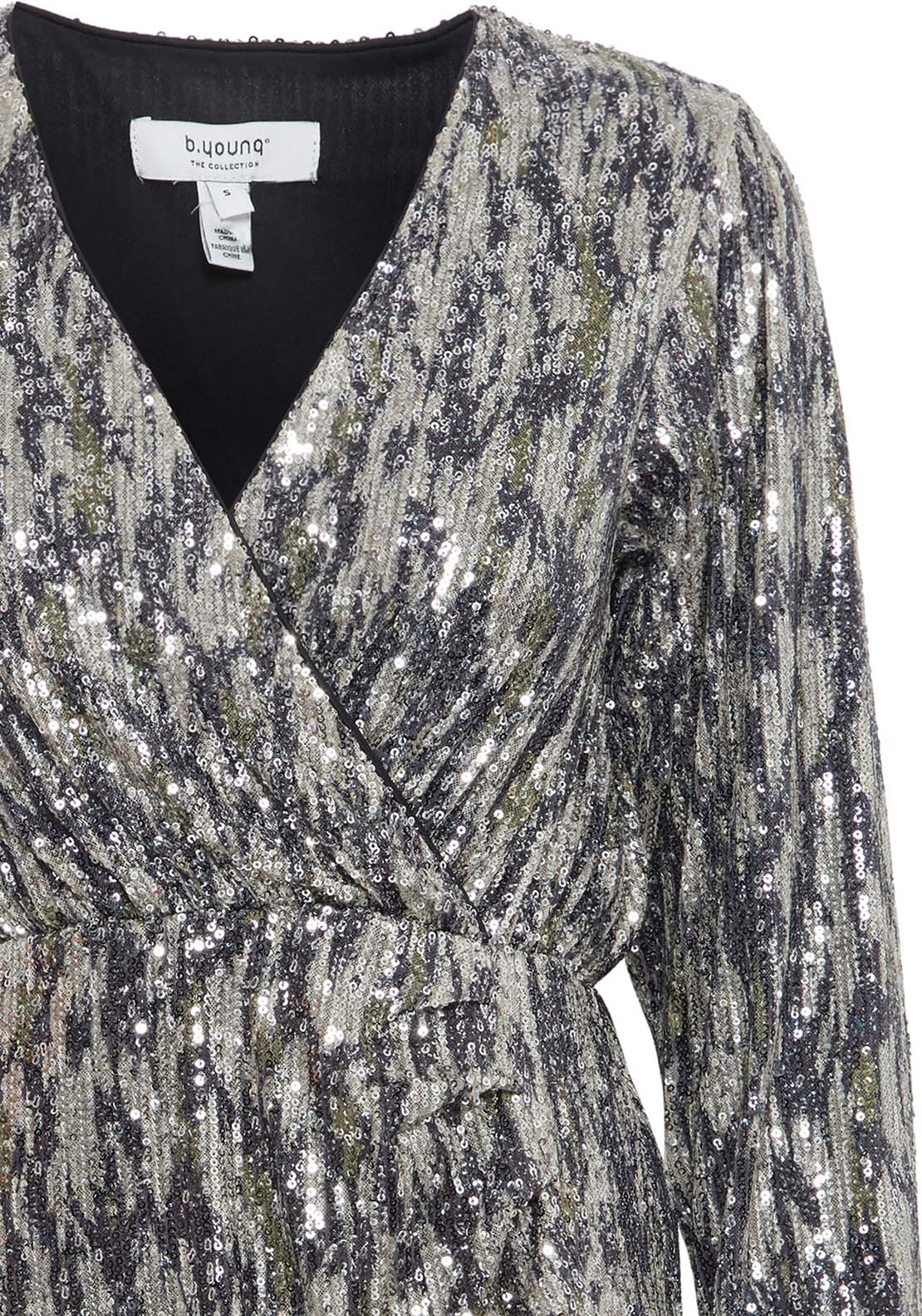 B Young Solia Dress - Cement Camo Mix 6 Shaws Department Stores