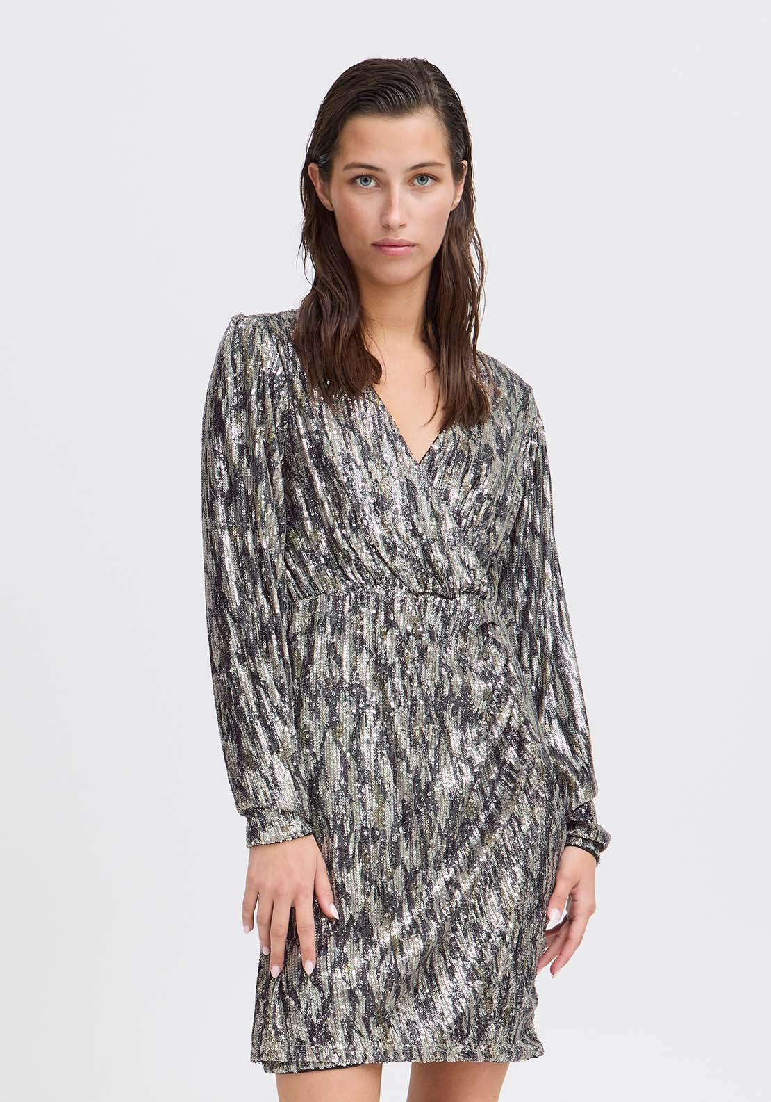 B Young Solia Dress - Cement Camo Mix 1 Shaws Department Stores