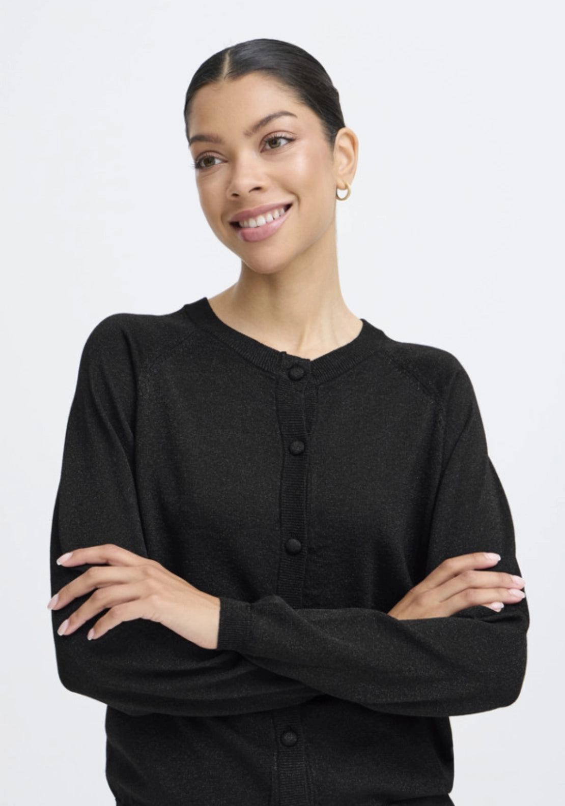 Mobbe Long Sleeve Cardigan - Meteorite