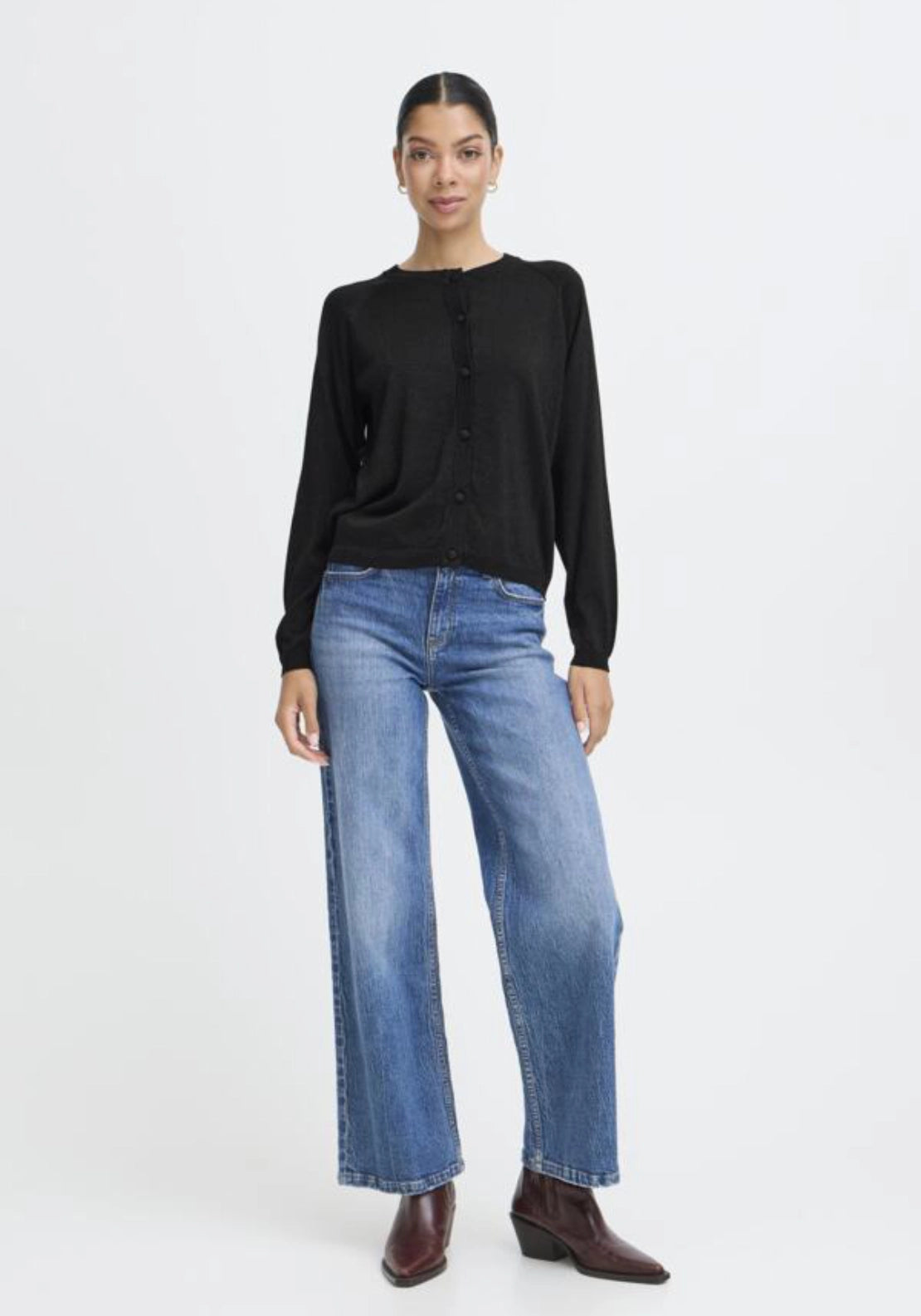 Mobbe Long Sleeve Cardigan - Meteorite