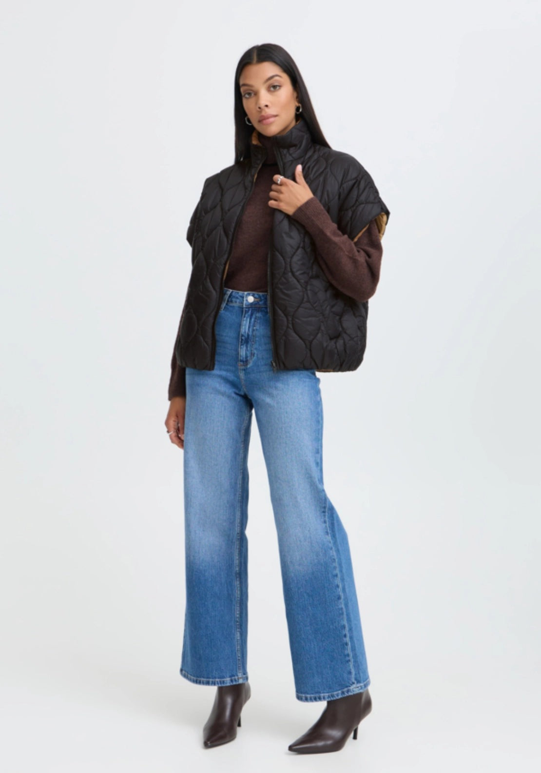 Berta Reversible Waistcoat - Meteorite