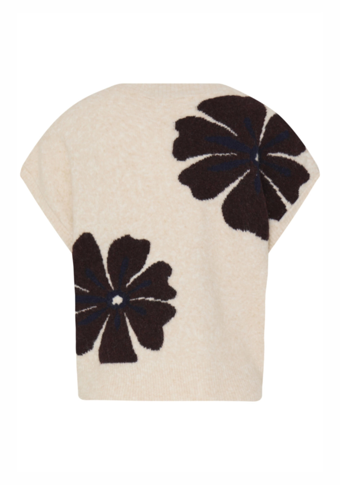 Omea V-Neck Slipover - Fig Mel Flower