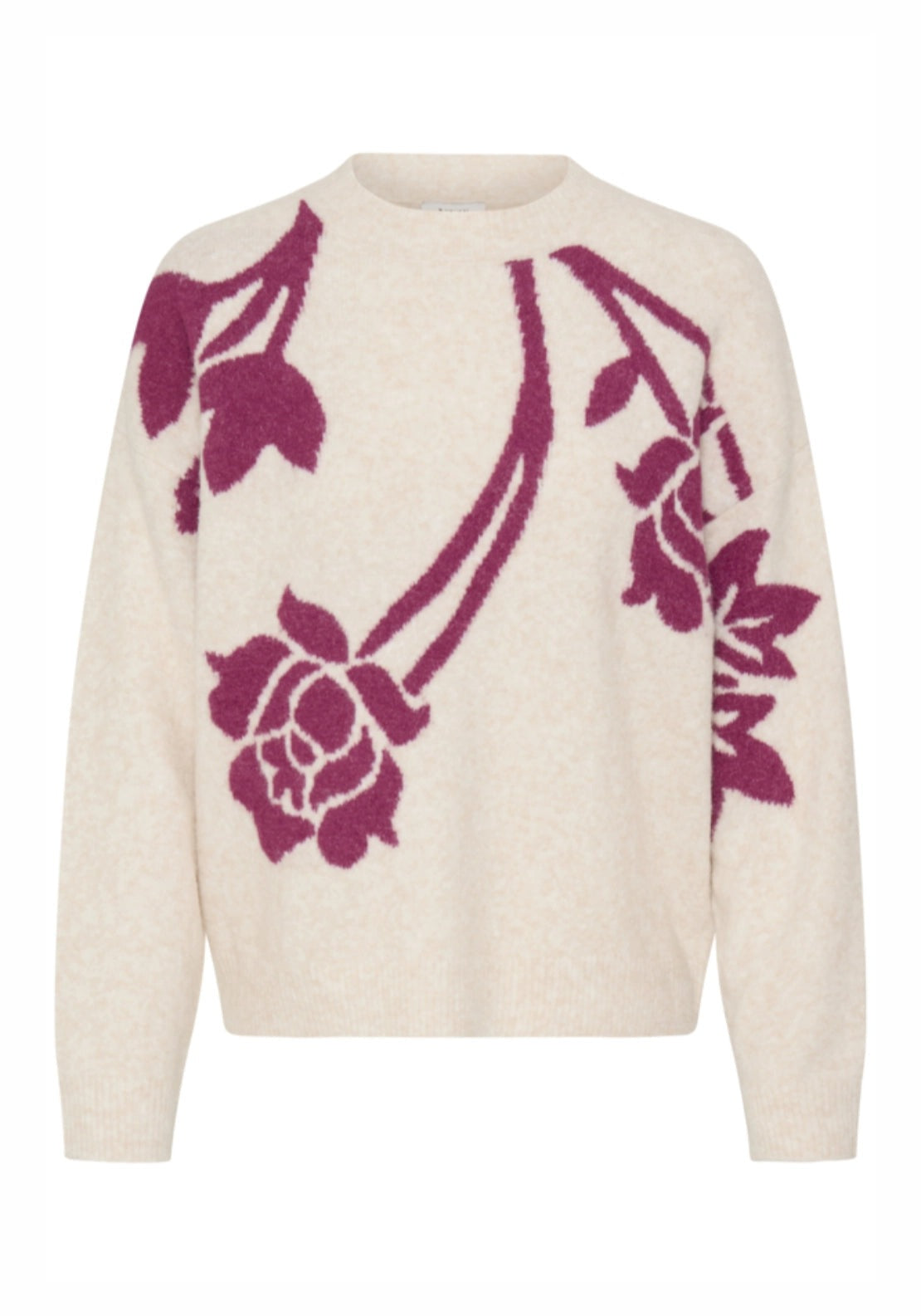 Omea Flower Jumper - Birch/pink Rose