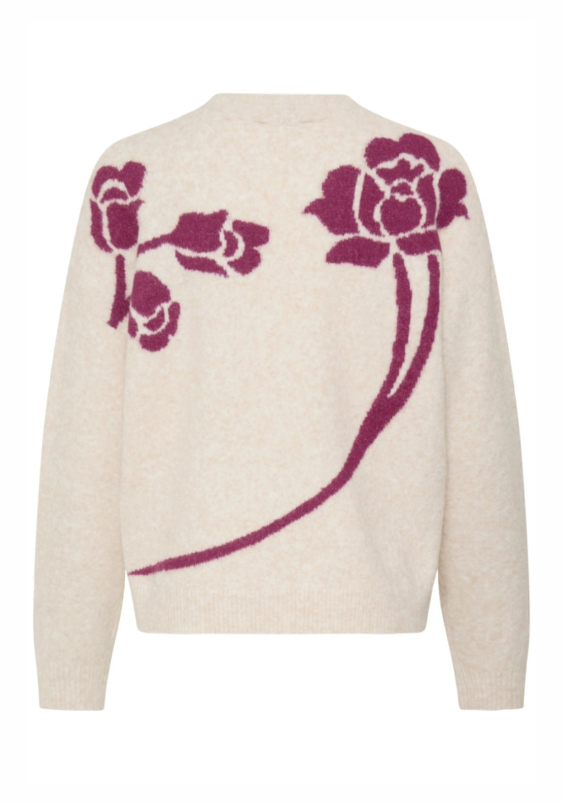 Omea Flower Jumper - Birch/pink Rose