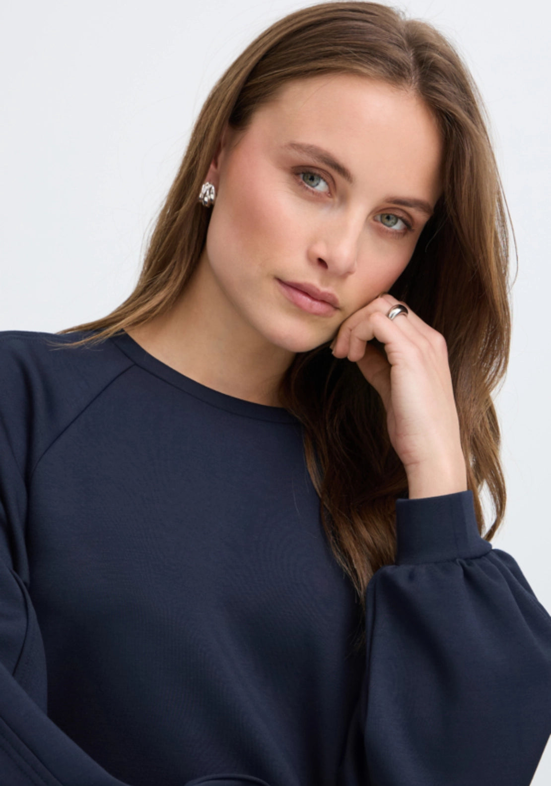 Pusti Slit Sweatshirt - Dark Sapphire