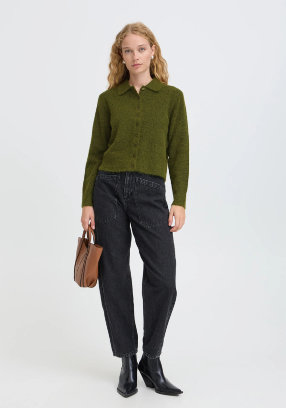 Minua Cardigan - Avocado Melange