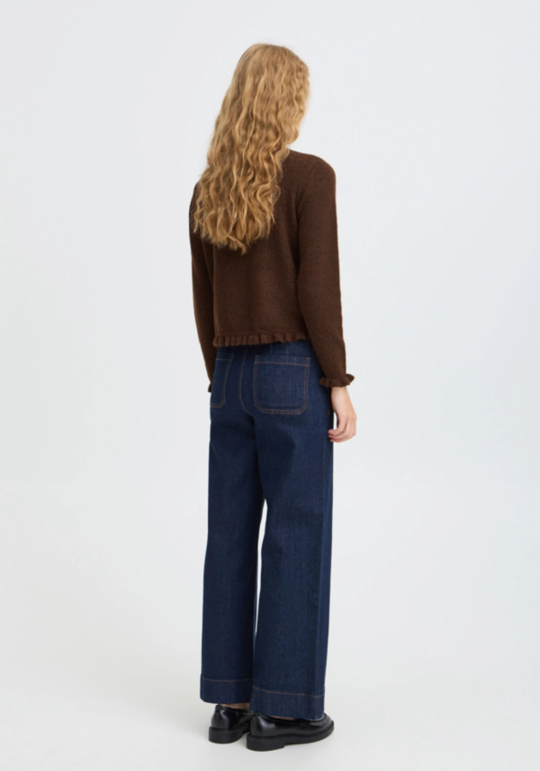 Ofira Frill Cardigan - Potting Soil Melange