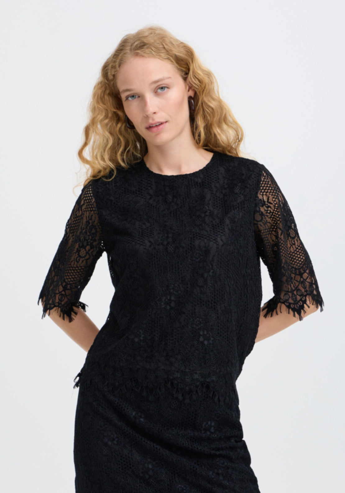 Pascalace Long Sleeve Top - Meteorite