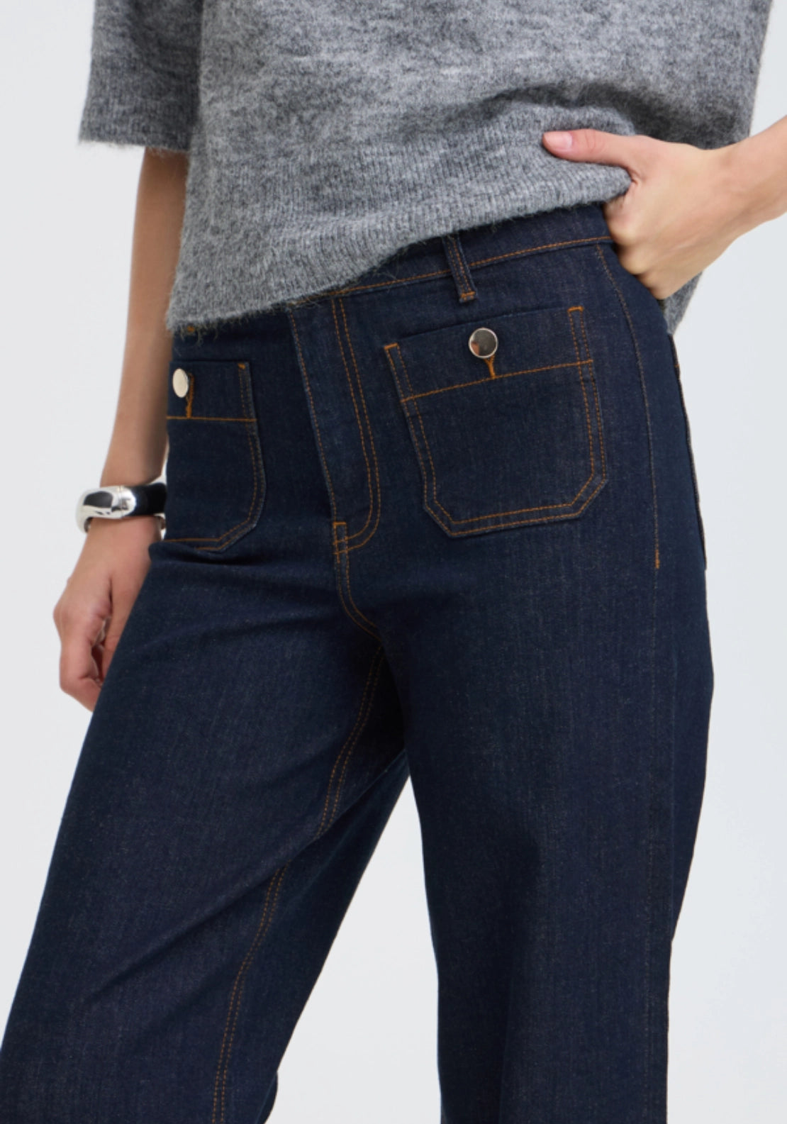 Komma Pocket Jeans - Rinse Blue Denim
