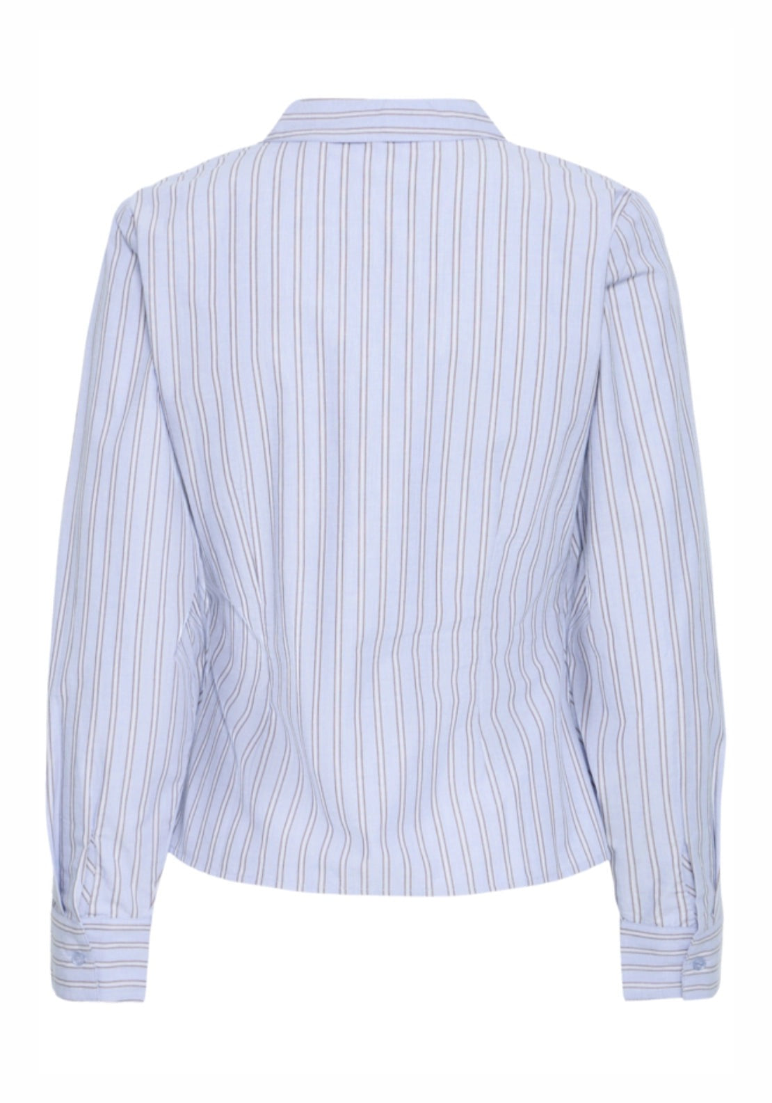 Hene Wrap Shirt - Chambray Blue Stripe