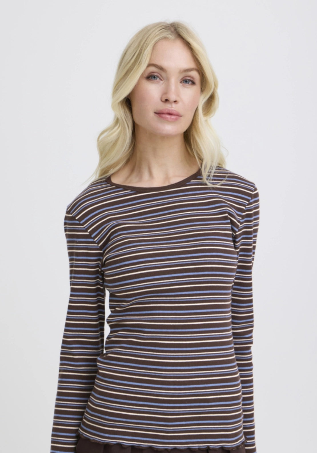 Tone Long Sleeve T-Shirt - Java Stripe