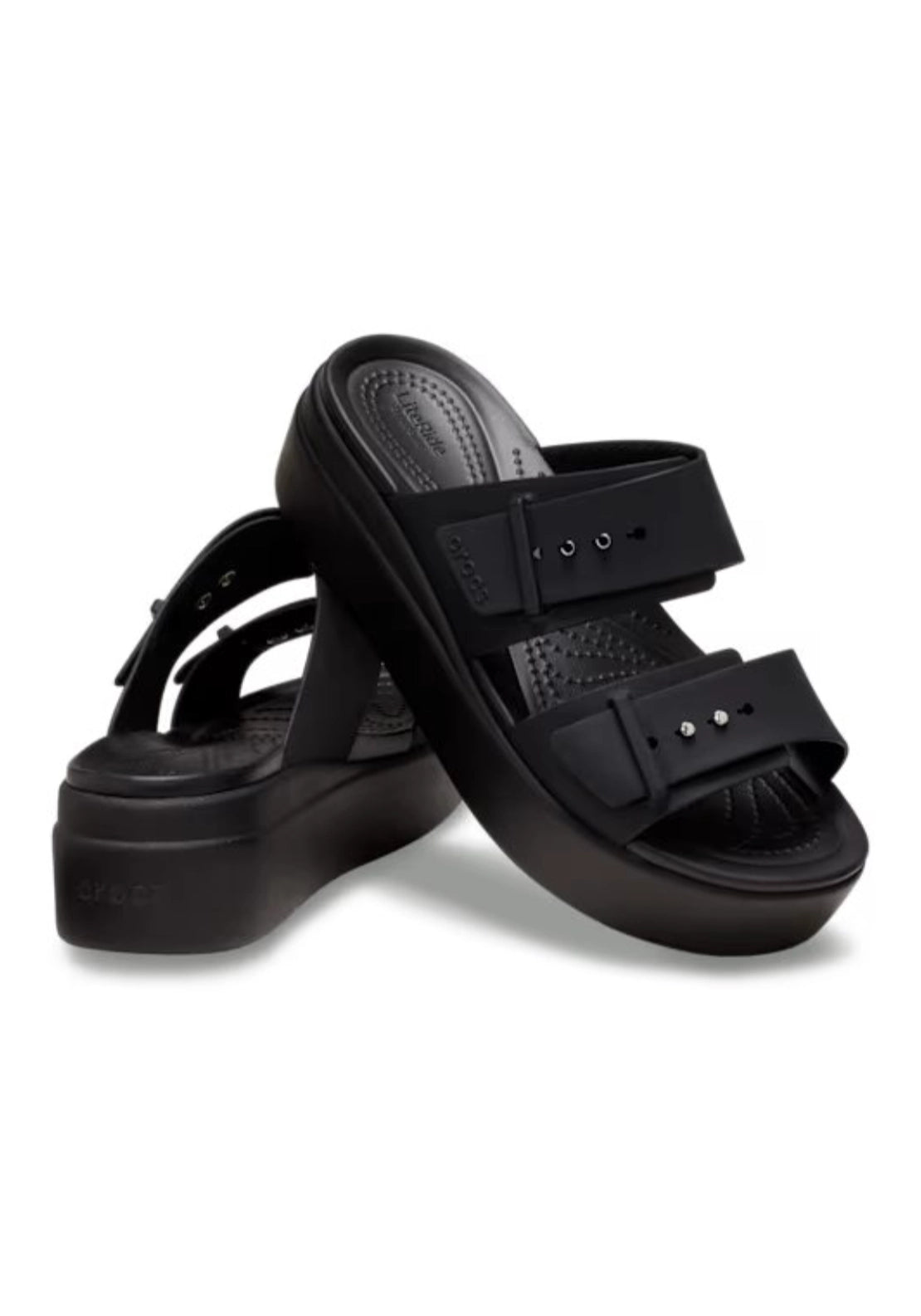Brooklyn Buckle Low Wedge - Black