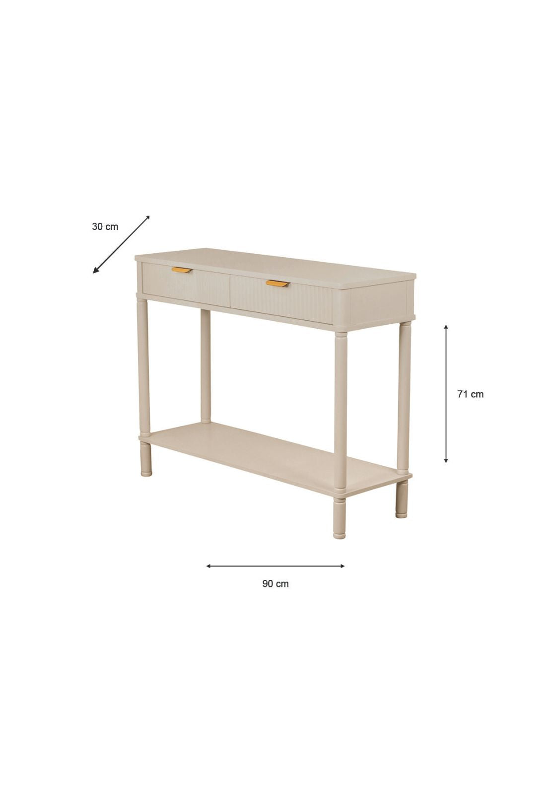 The Home Collection One Drawer Side Table - Cream 10 Shaws Department Stores