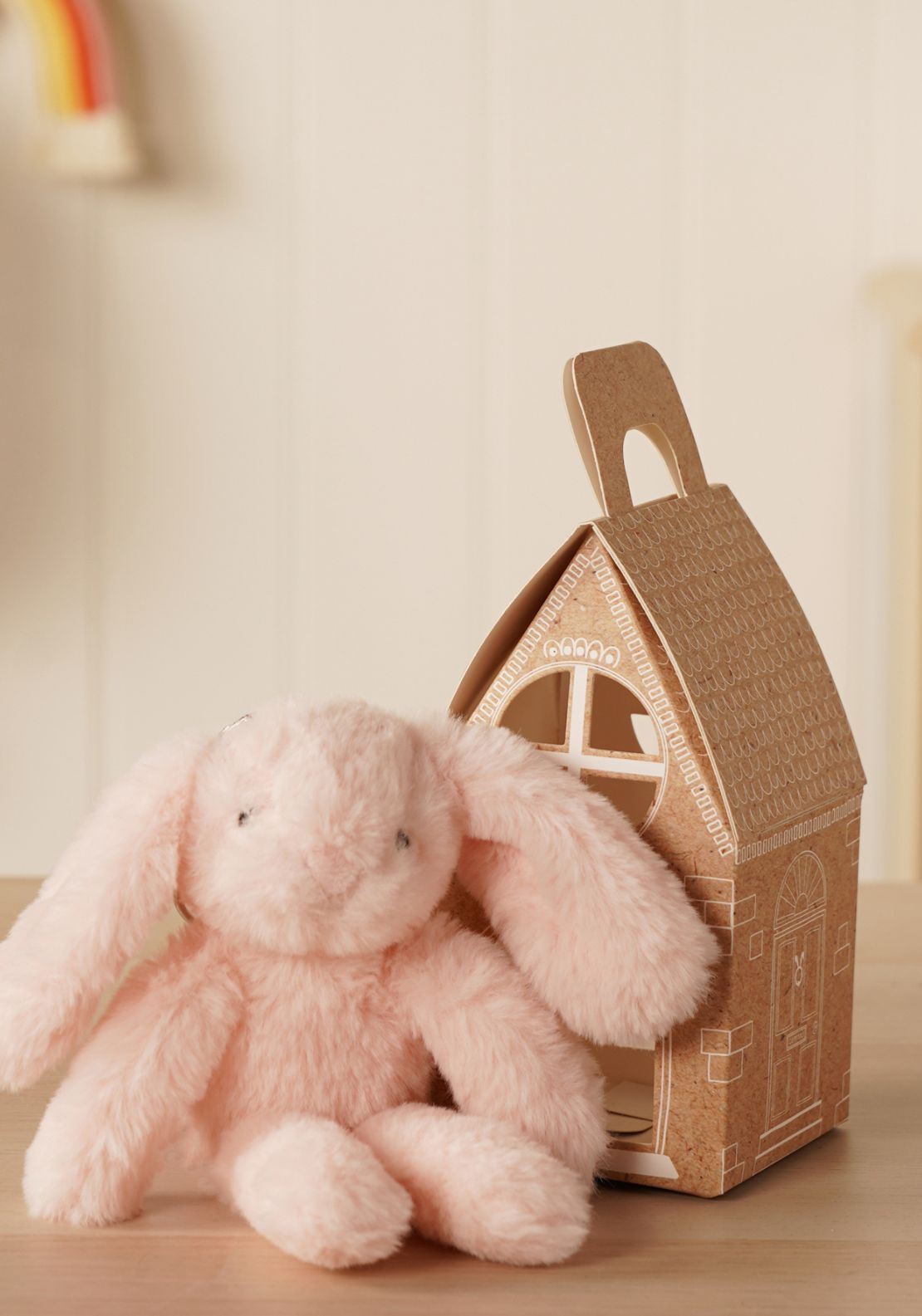 Softies Katie The Plush Light Pink Bunny Keyring - Pink 6 Shaws Department Stores