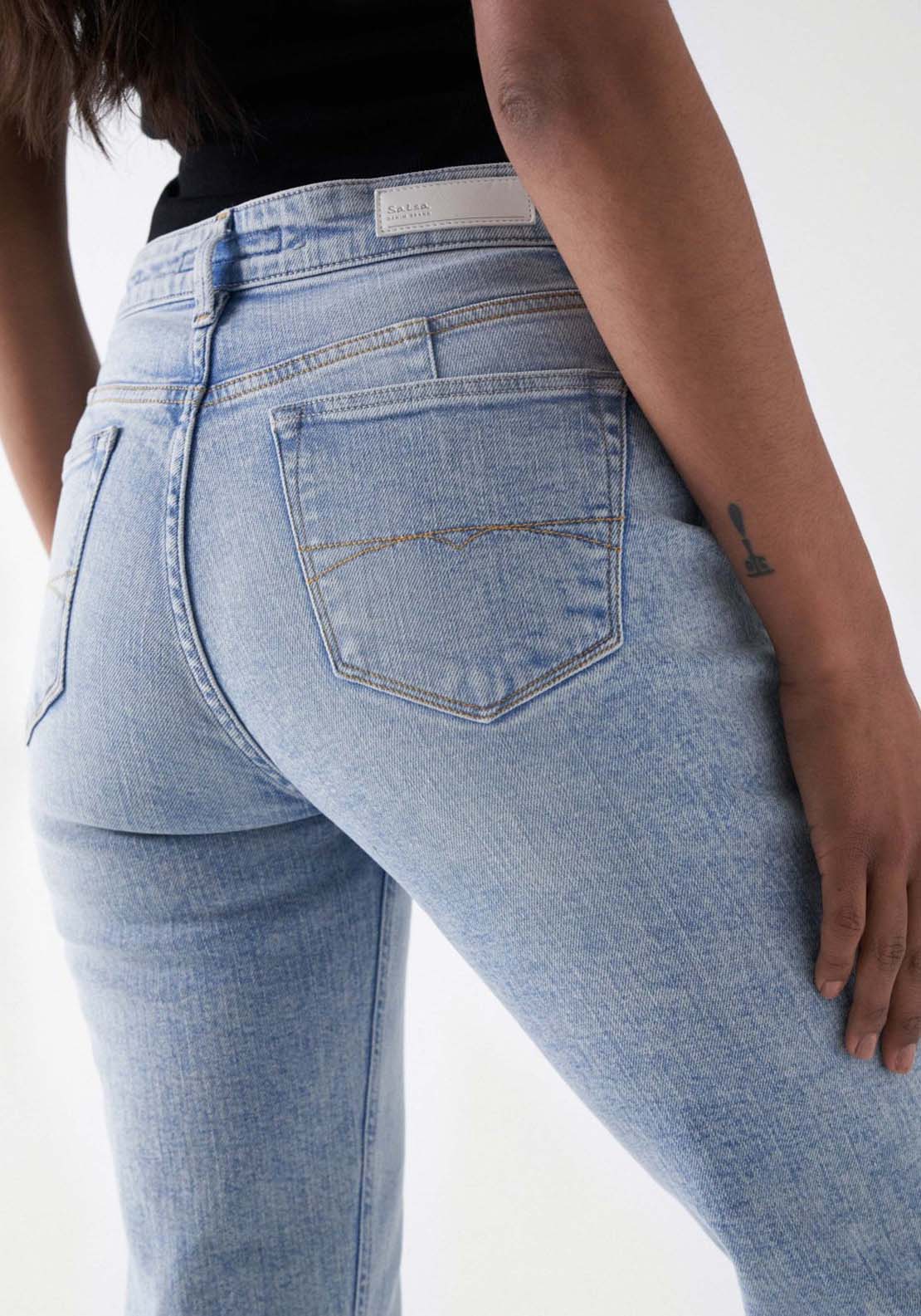 Salsa True Cropped Slim Jeans - Blue 5 Shaws Department Stores