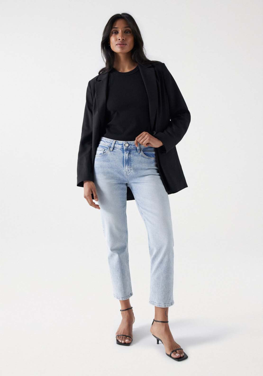 Salsa True Cropped Slim Jeans - Blue 2 Shaws Department Stores