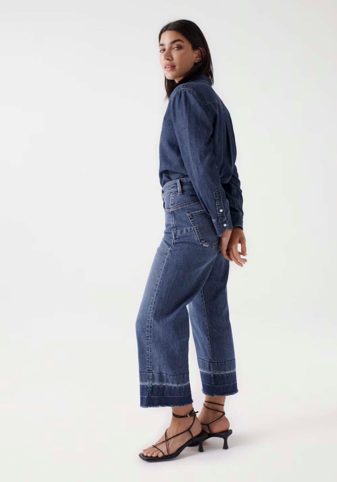 Salsa Cropped Straight Wide Jean 3 Shaws Department Stores