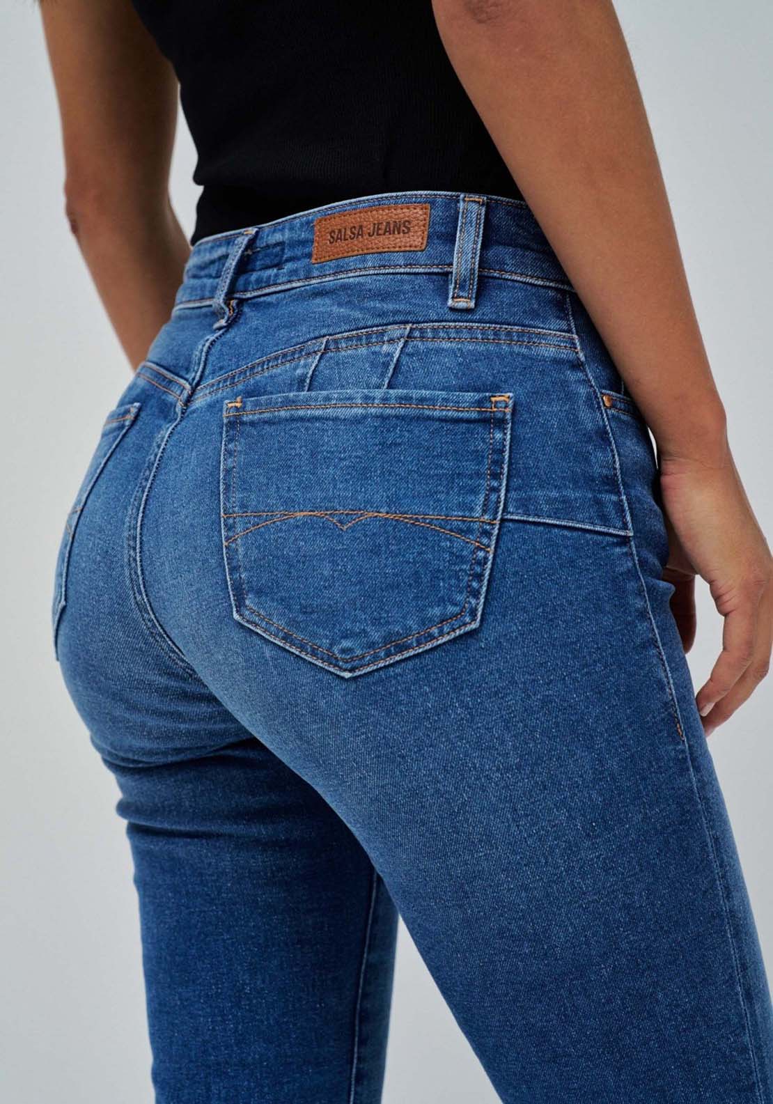 Salsa Destiny Cropped Skinny Jeans - Blue 5 Shaws Department Stores