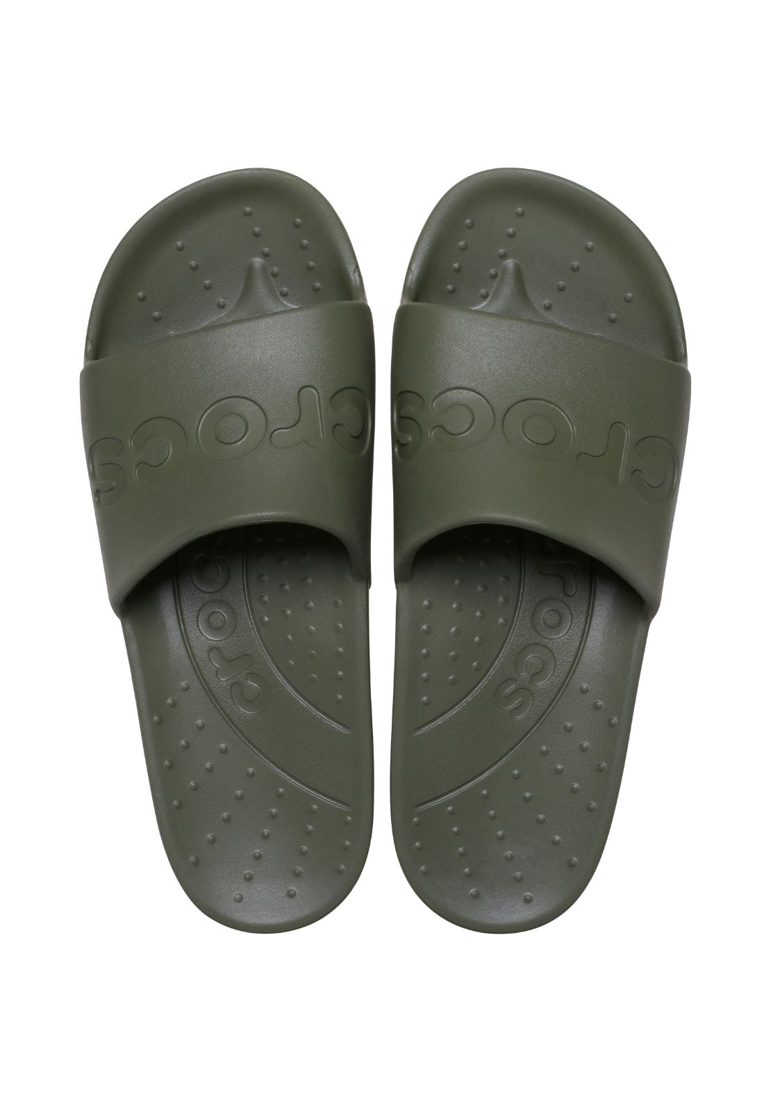 Crocs Classic Logo Slide - Green 4 Shaws Department Stores
