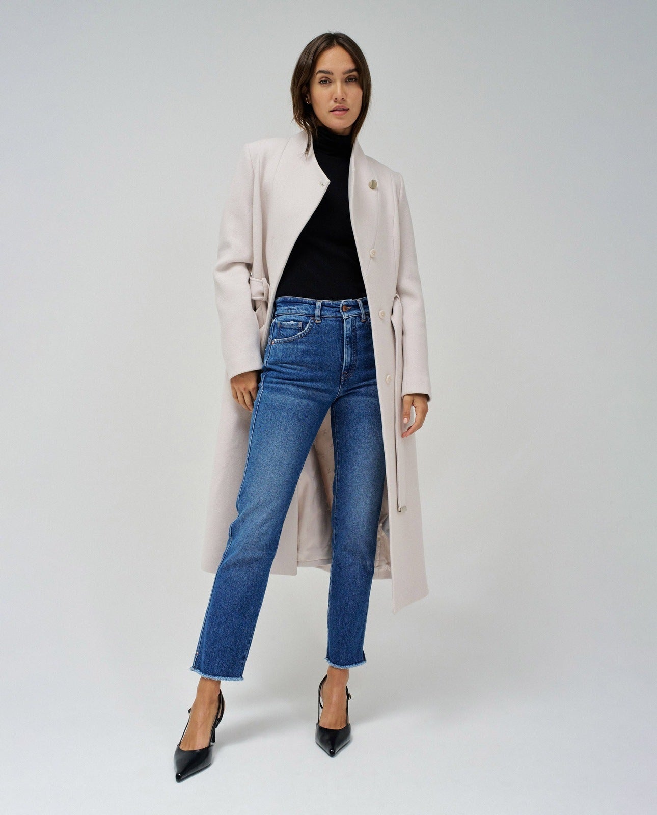 Salsa Faith Cropped Slim Jeans - Blue 1 Shaws Department Stores