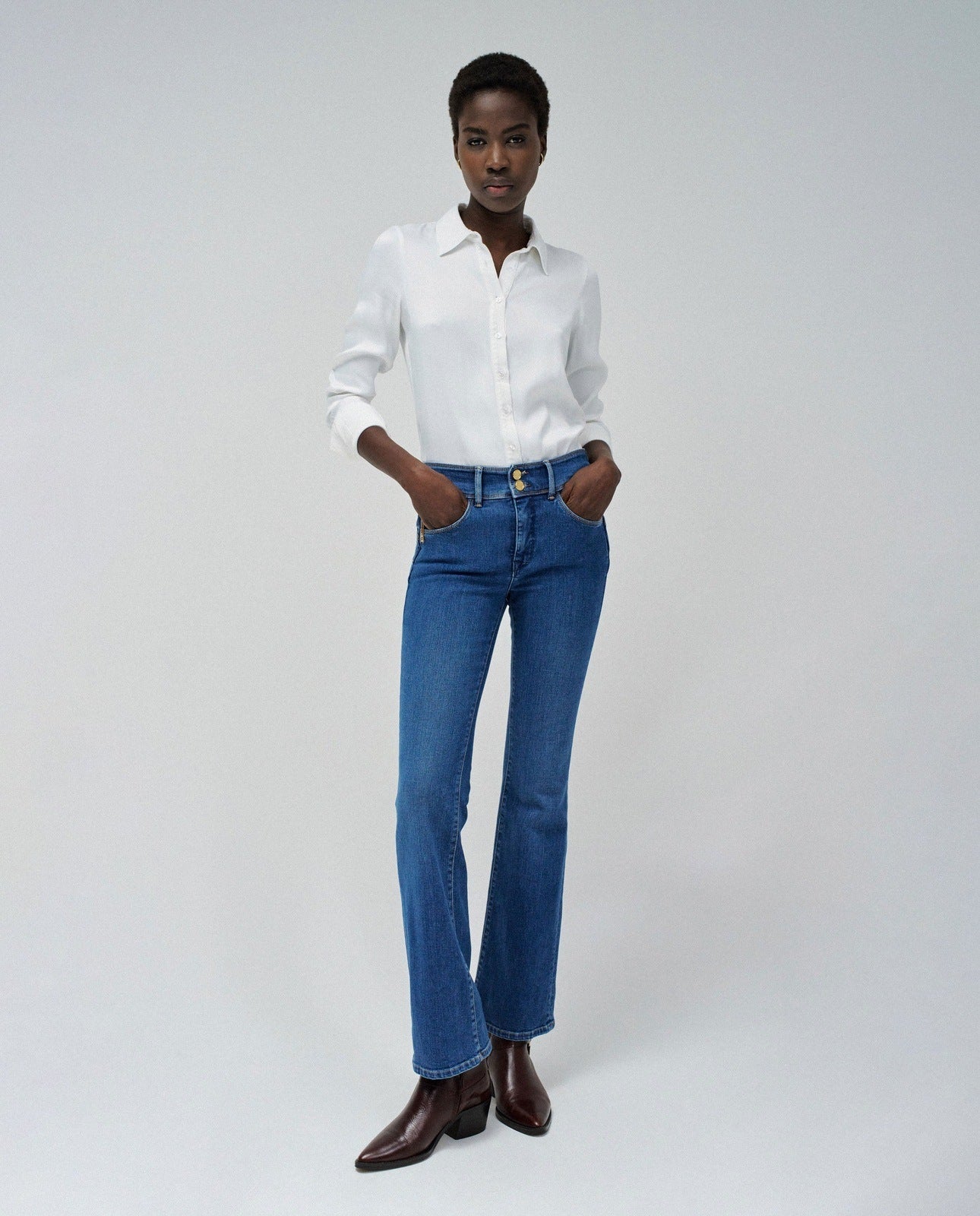Salsa Secret Bootcut Jeans - Blue 3 Shaws Department Stores