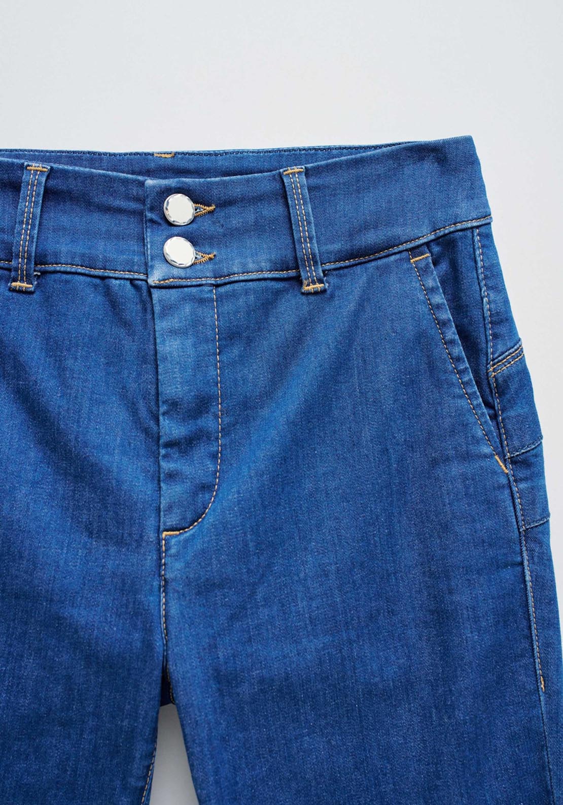 Salsa Secret Chino Push In Cropped Slim - Blue 8 Shaws Department Stores