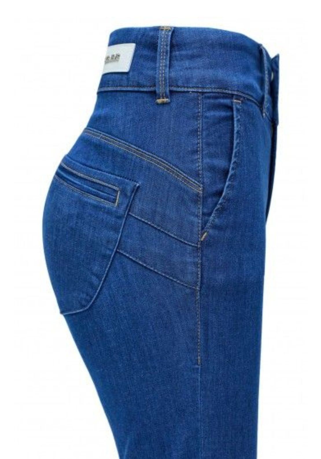 Salsa Secret Chino Push In Cropped Slim - Blue 7 Shaws Department Stores