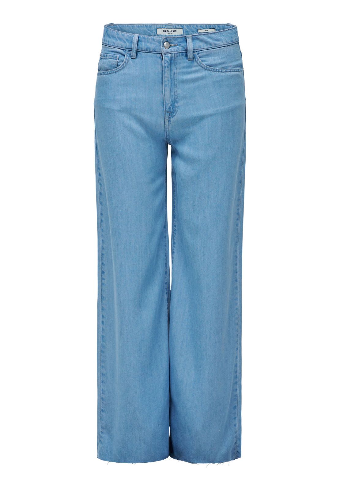 Salsa Chambray Wide Leg Jeans - Blue 1 Shaws Department Stores